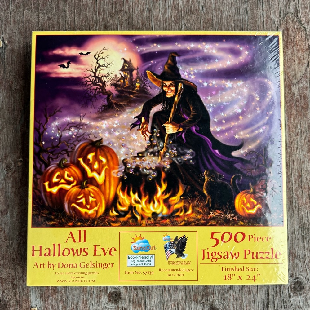 All Hallows Eve Witch 500 Piece Puzzle / New / Halloween